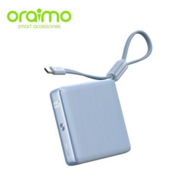 Oraimo PowerNova L11 Power Bank 10000mAh 22.5W Fast Charging Built-In Cable – Blue