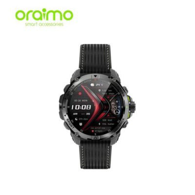 Oraimo Watch GT 1.43″ AMOLED 3ATM GPS Smart Watch with 2 Replaceable Straps