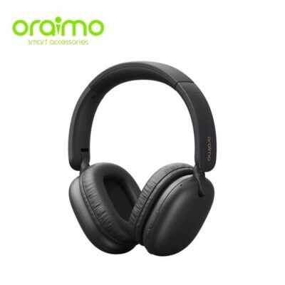 Oraimo BoomPop Lite Wireless Headphones ENC Over-Ear Spatial Audio – Black
