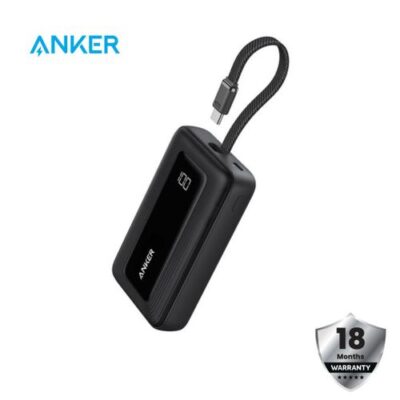 Anker Zolo 10,000mAh 30W Power Bank, Built-In USB-C Cable, High-Speed Charger for iPhone 17 Series/16, Galaxy & More
