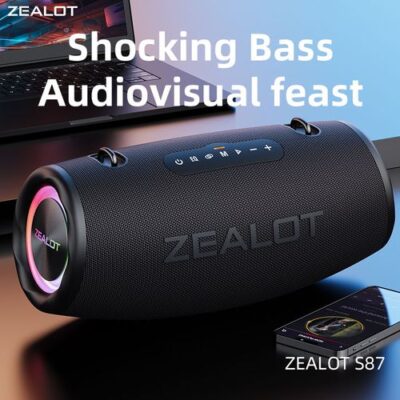Zealot 80W Super Bass Bluetooth Speaker With 16000mAh Battery  S87