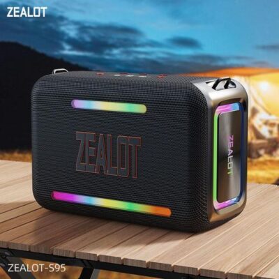Zealot 120W Super Bass Bluetooth Speaker With 24000mAh Battery  S95 Black