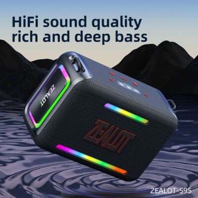 Zealot 120W Super Bass Bluetooth Speaker With 24000mAh Battery  S95