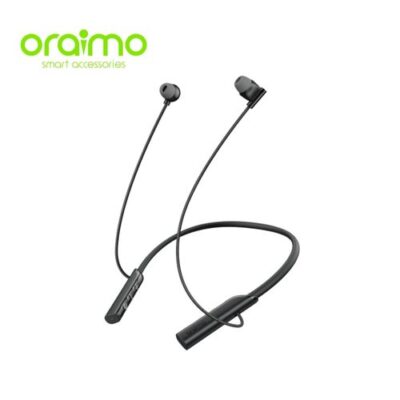 Oraimo Necklace Lite Wireless Headphones Call Vibration 30Hr Playtime – Black